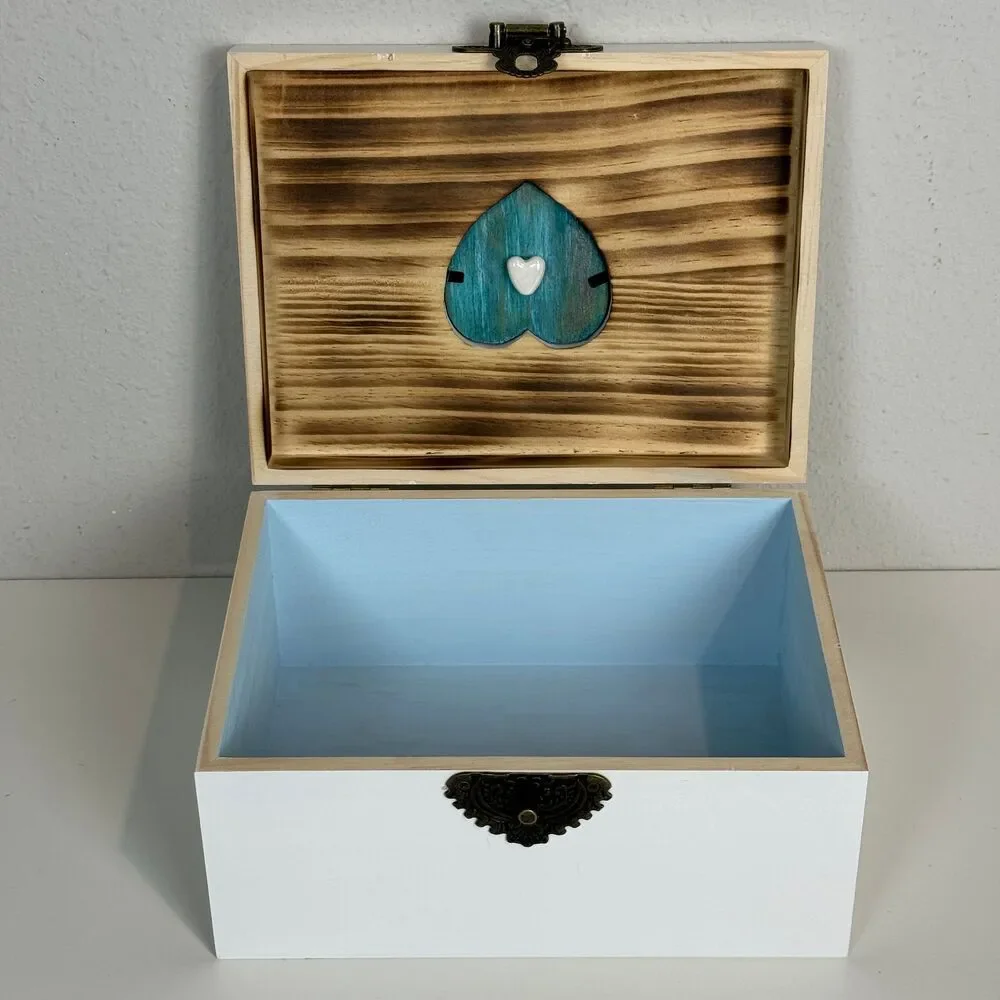 Handmade white wooden