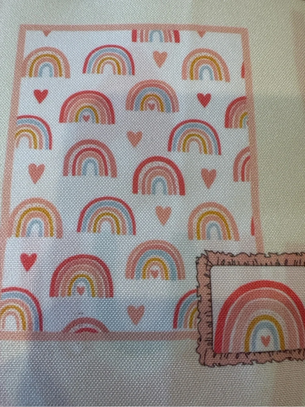 NWT Manhattan Baby White Pink Rainbow Nursery Comforter Pillow 2 Pc Set