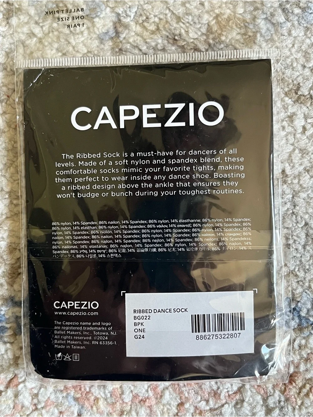 Capezio tight dance size