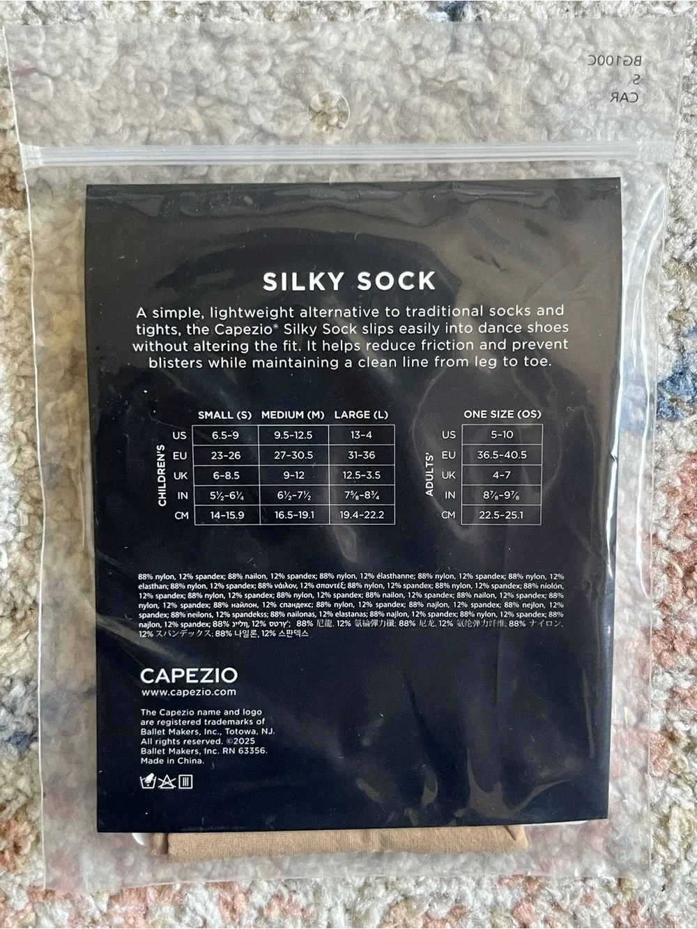 Capezio tight size products