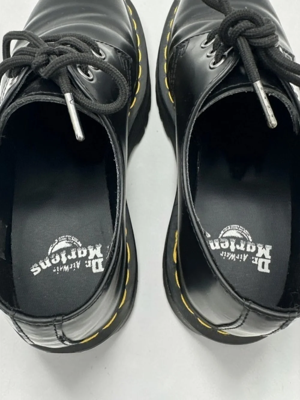 Dr. Martens 1461 Quad Platform Black Leather Unisex Shoes