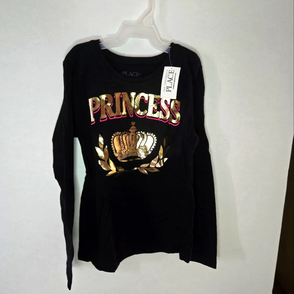 THE CHILDREN'S PLACE‎ GIRLS PRINCESS BLACK LONG SLEEVE SMALL