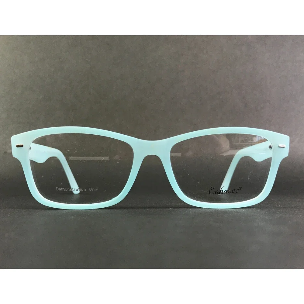 Enhance Eyeglasses Frames 4030 MATTE BLUE SKY Rectangle Full Rim 53-16-143