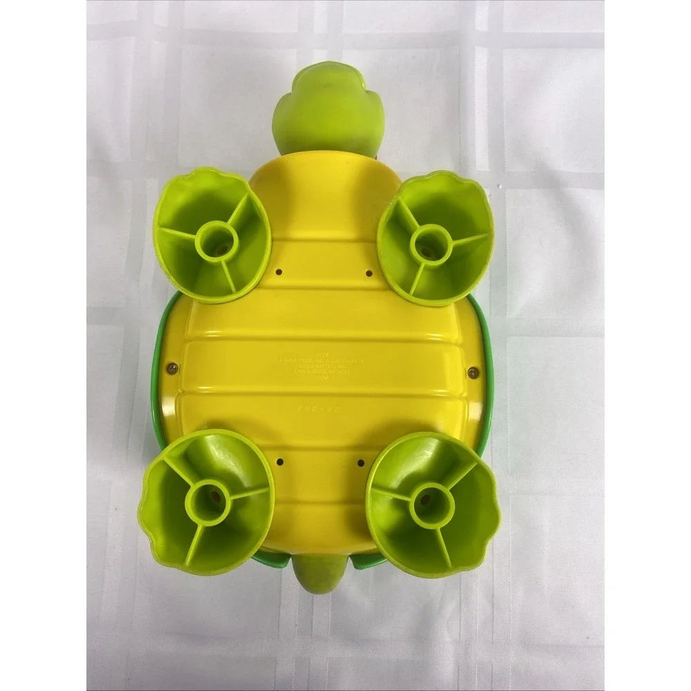 Vintage 2002‎ Fisher Price Tappy the Green Turtle Shape Press Baby Toy