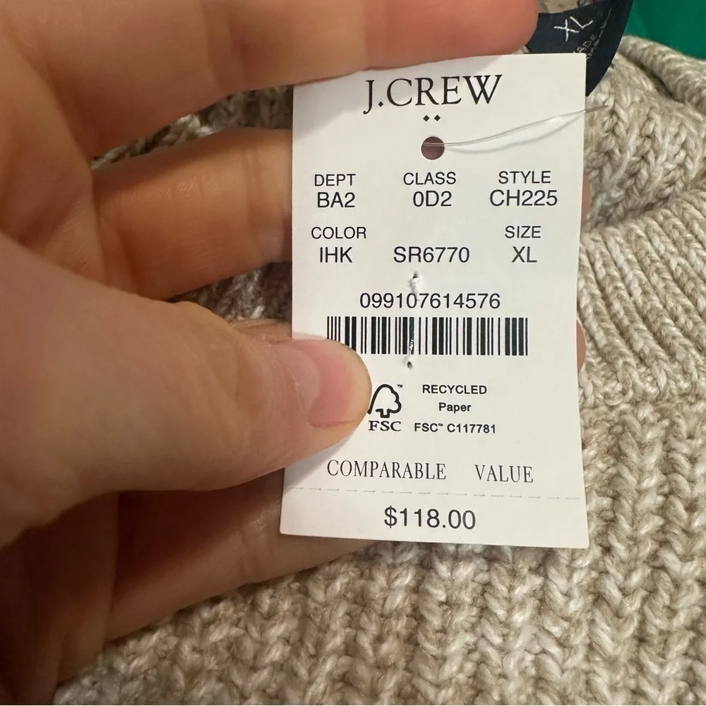 J. Crew ivory hthr