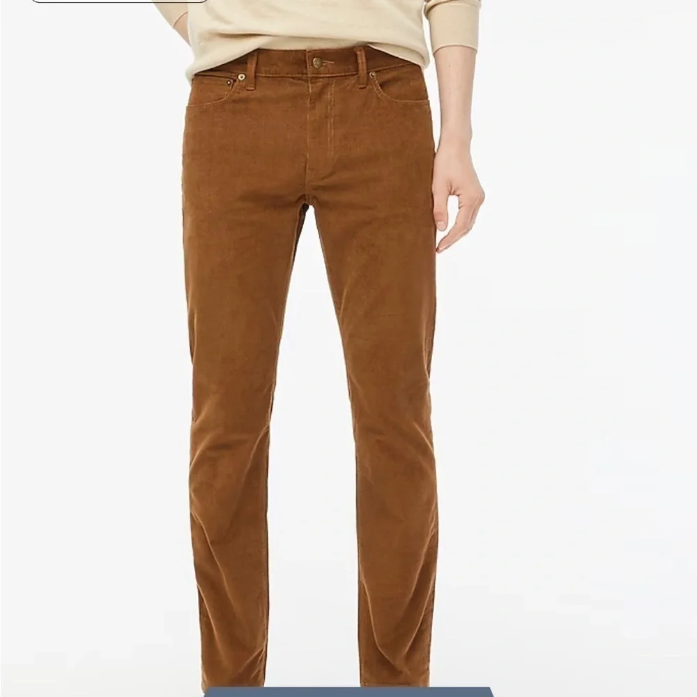 J crew dark acorn Slim-fit flex corduroy pant