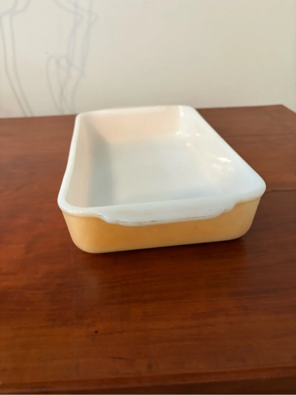 Vintage Fire-King Milk Glass Baking Dish 13x7 Oven Ware