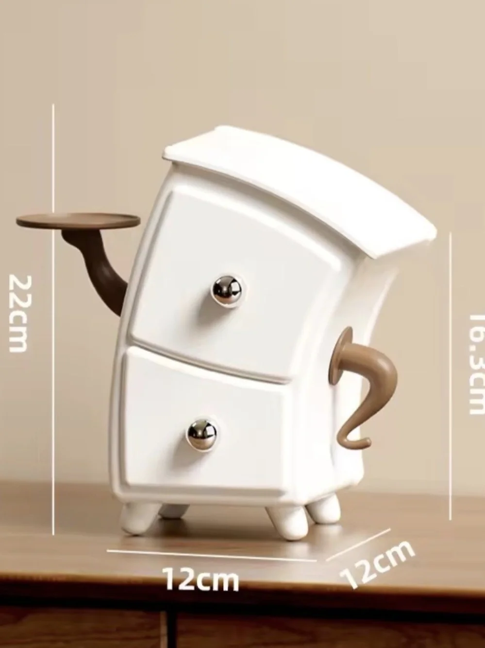 Whimsical Anthropomorphic Leaning Mini Desktop Organizer NIB