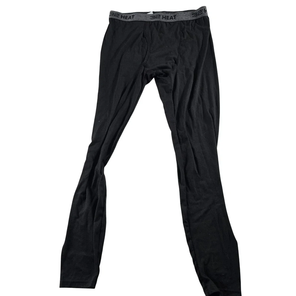 32 Degrees Heat Mens Thermal Base Layer Leggings Black Long Johns Size M