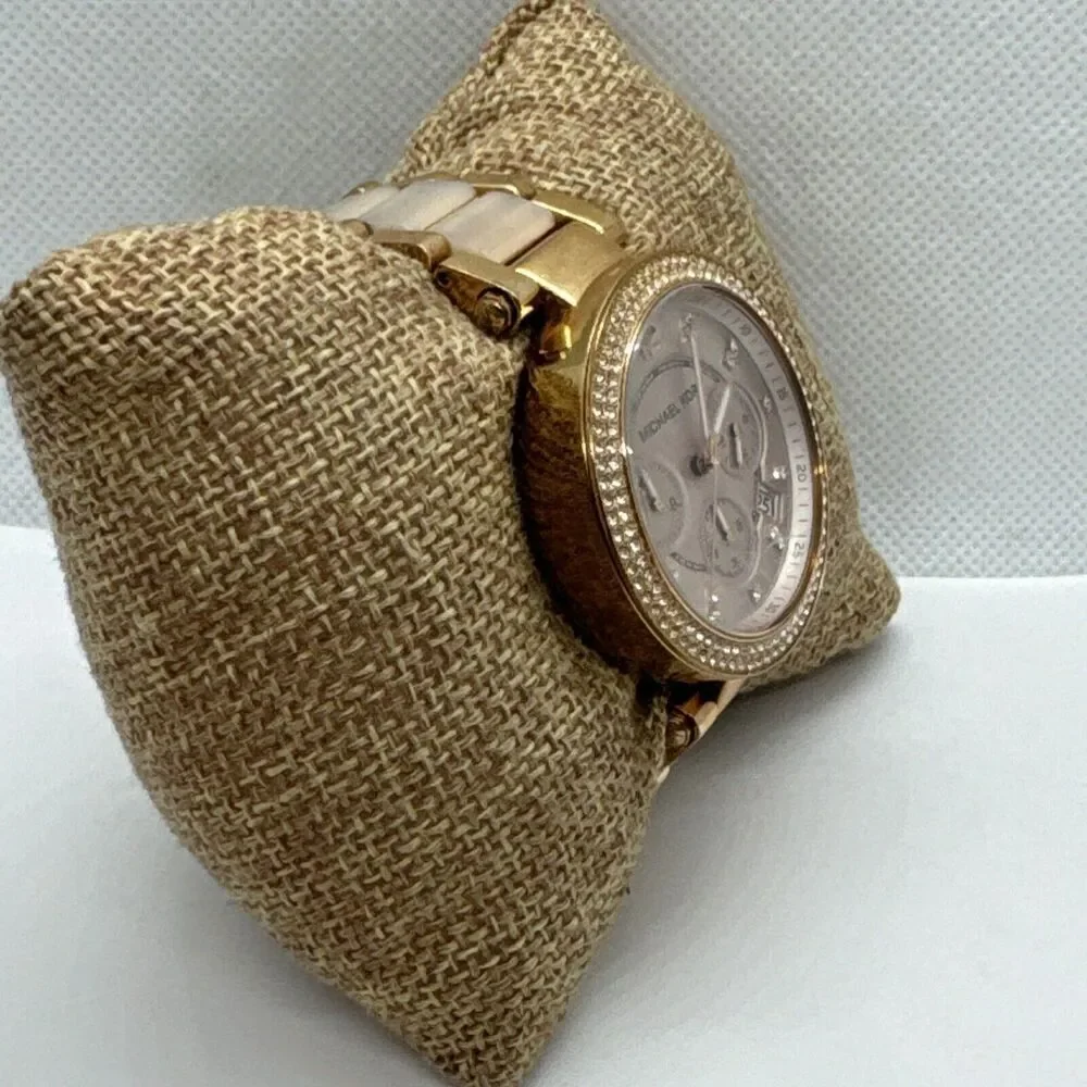 Michael Kors Parker MK5896 Women Rose Gold Analog Dial Quartz Wrist Watch JNA390