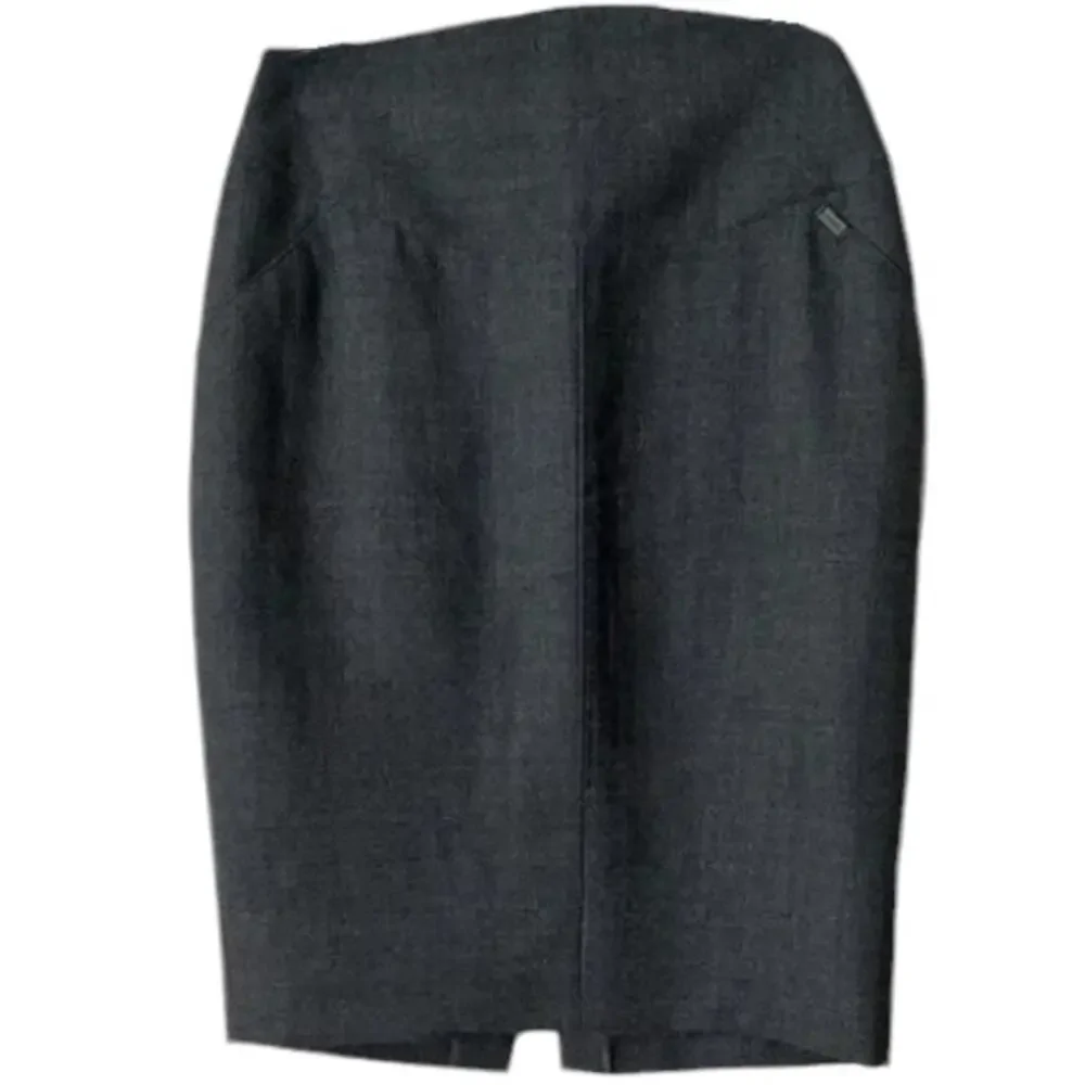 Chanel Vintage Skirt Gray Knee-Length S Classic Style