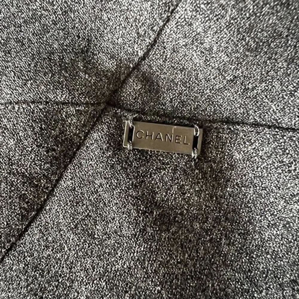 Chanel Vintage Skirt Gray Knee-Length S Classic Style