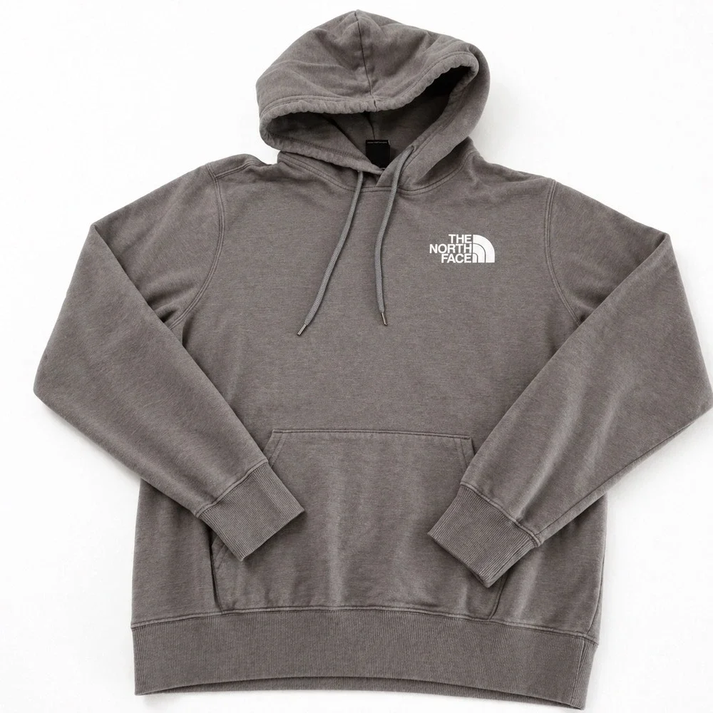 The North‎ Face Mens Grey Never Stop Exploring Graphic Pullover Hoodie Size M
