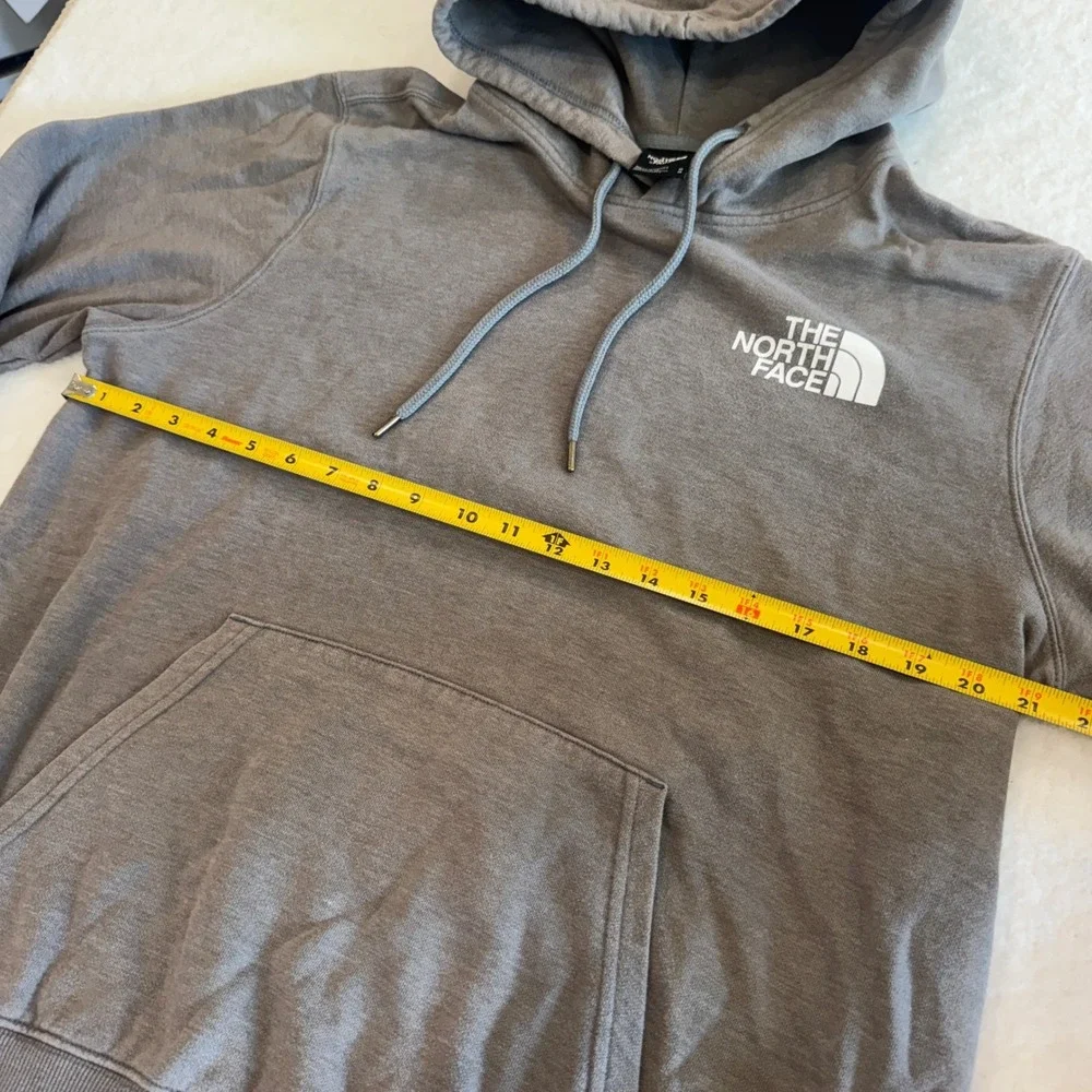 The North‎ Face Mens Grey Never Stop Exploring Graphic Pullover Hoodie Size M