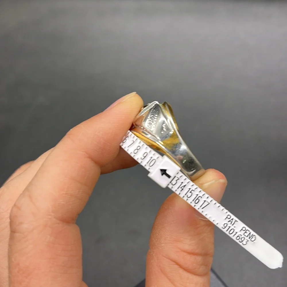 Art Deco 18 KT Gold Plated Faux Diamond Ring - US Size 10 Vintage