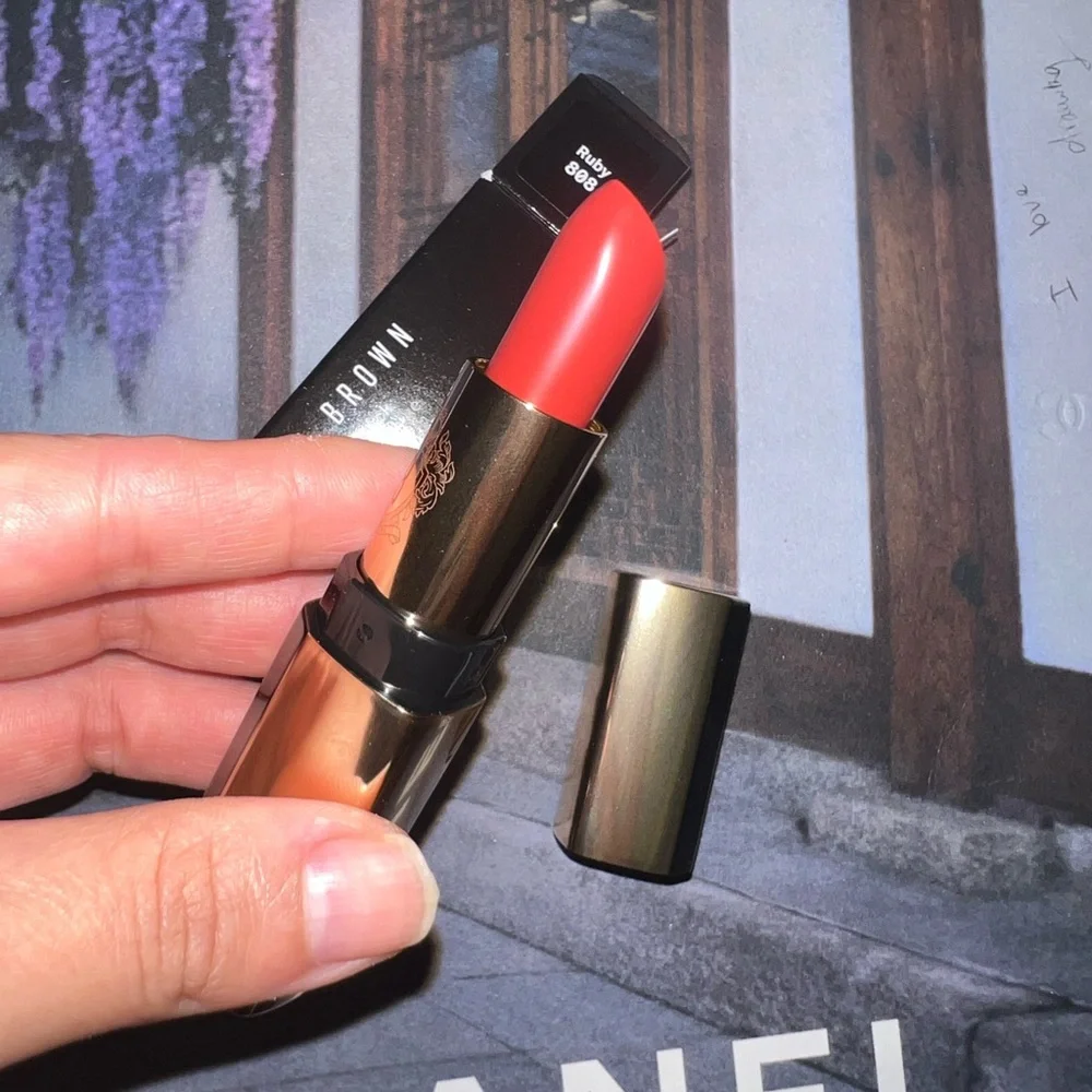 Bobbi Brown Luxe Lipstick ~ 808 RUBY ~ .12 Oz / 3.5g new
