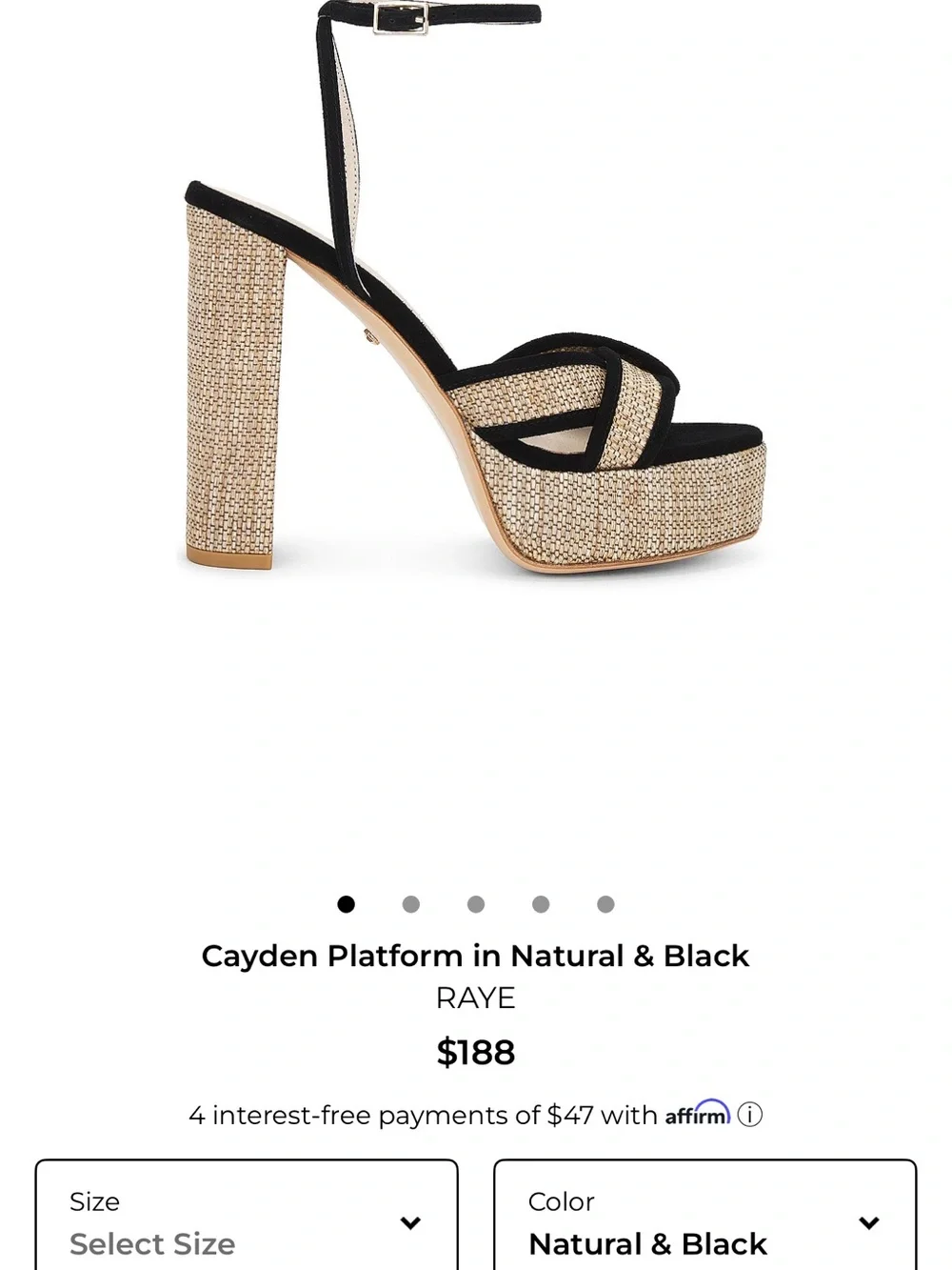 RAYE strappy platform