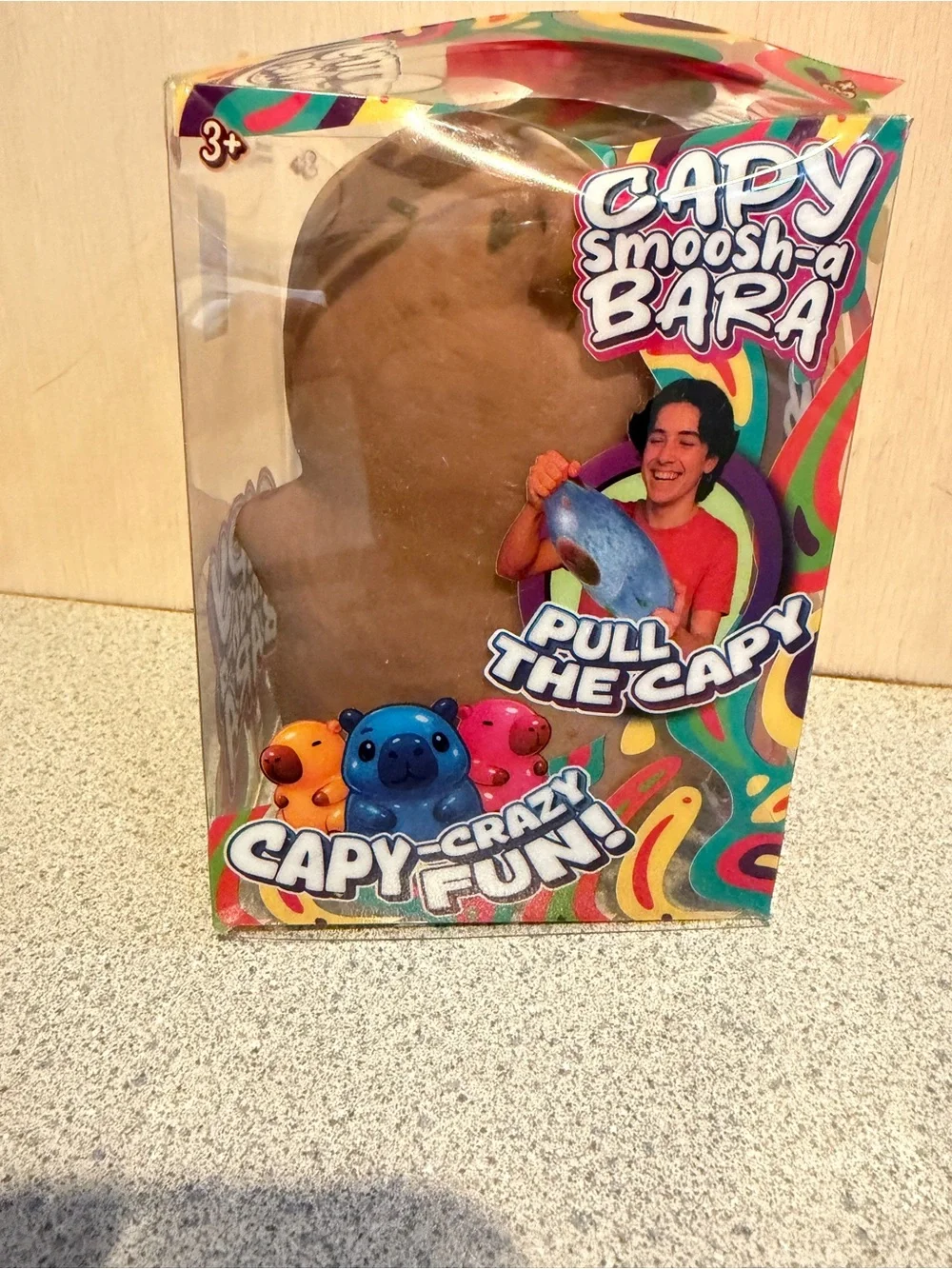 New Jumbo Capy Moosh-a-Bara Capybara Squishy Toy Squeeze Brown 3+ XL Fidget 6