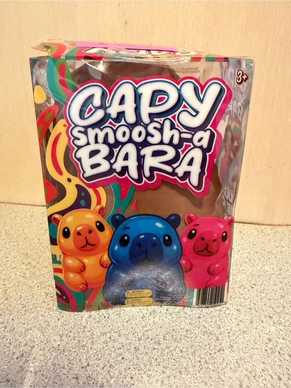 New Jumbo Capy Moosh-a-Bara Capybara Squishy Toy Squeeze Brown 3+ XL Fidget 6