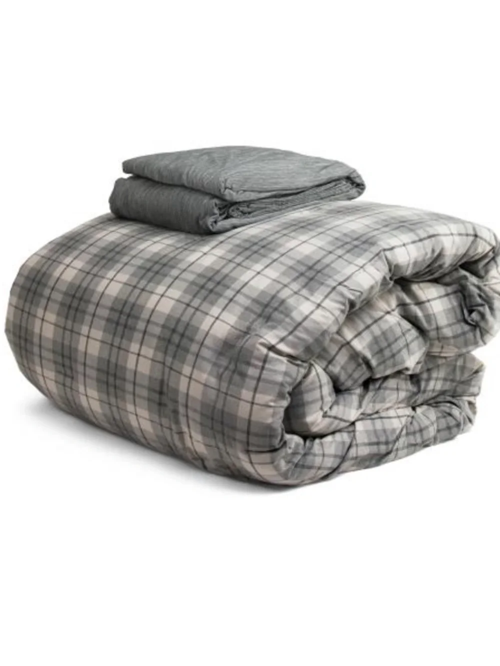 Eastwood 7-Piece Comforter Set - Gray Plaid