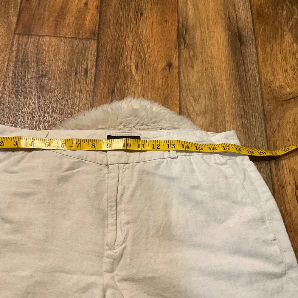 Banana Republic Martin Fit Pants Size 14 Linen Cotton Womens‎ Tan Tousers Dress