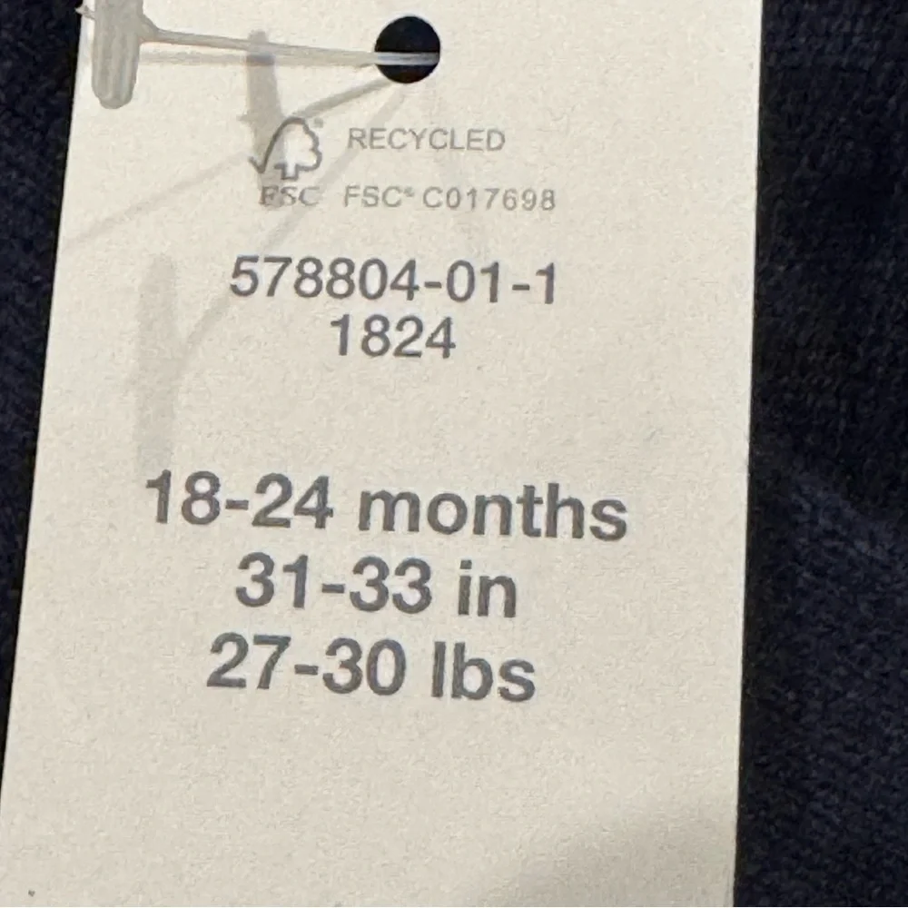 New BabyGap Navy Blue Long Sleeve Cardigan Unisex Size 18-24 Months NWT