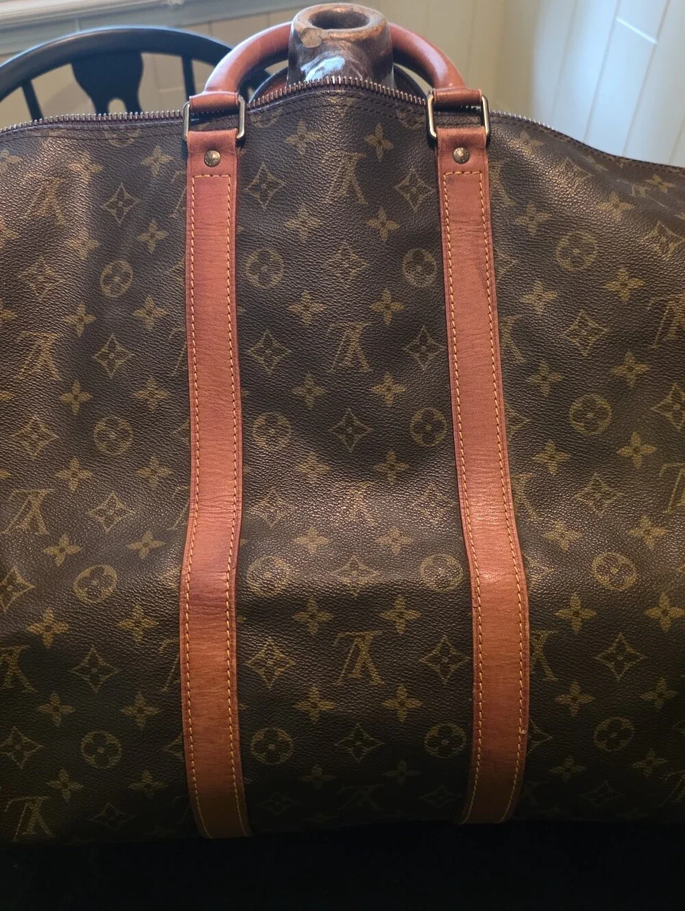 Louis Vuitton Keepall Bandoulière 55 Monogram Canvas Vintage Travel Duffel Bag