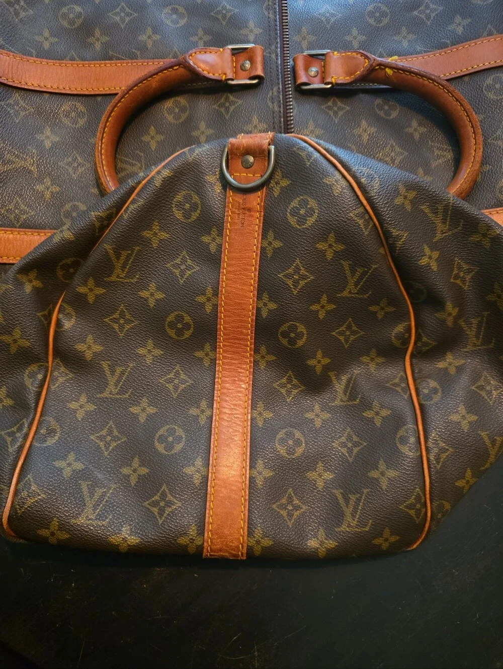 Louis Vuitton Keepall Bandoulière 55 Monogram Canvas Vintage Travel Duffel Bag