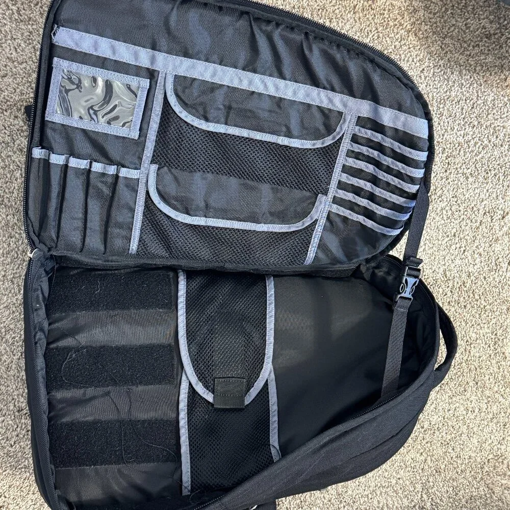 Jansport Airlift Backpack Multiple Zippers Large Black Hiking Outdoor Computer