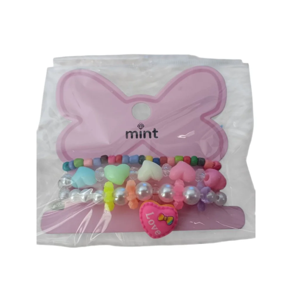 Adorable 3 PC Heart Bracelet Set for your Lil Valentine 💕