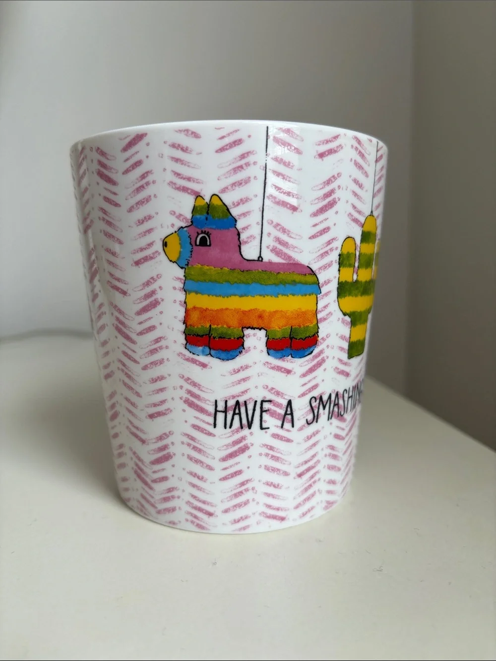 Pier 1 Piñata Jumbo Mug Have A Smashing Day guitar cactus donkey