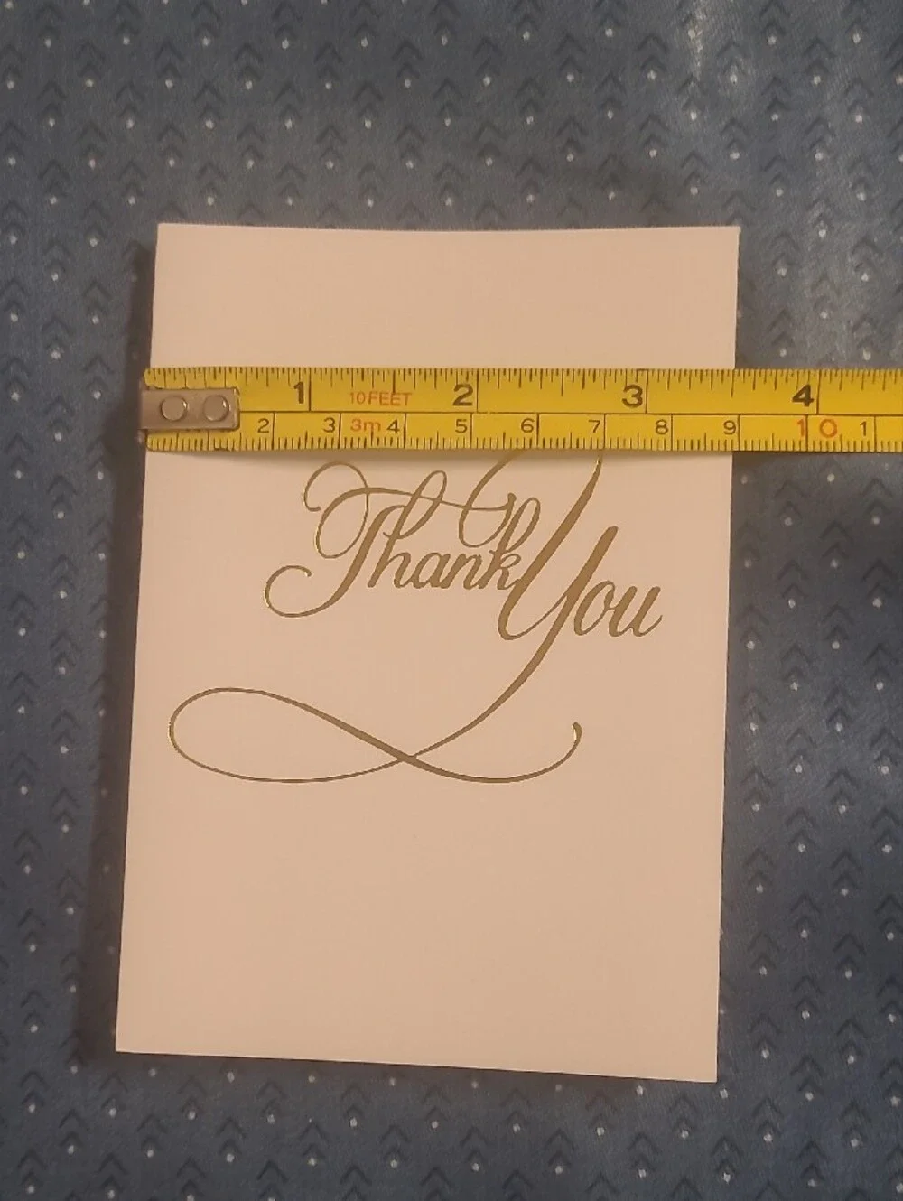Elegant White Thank You Cards with Gold Script