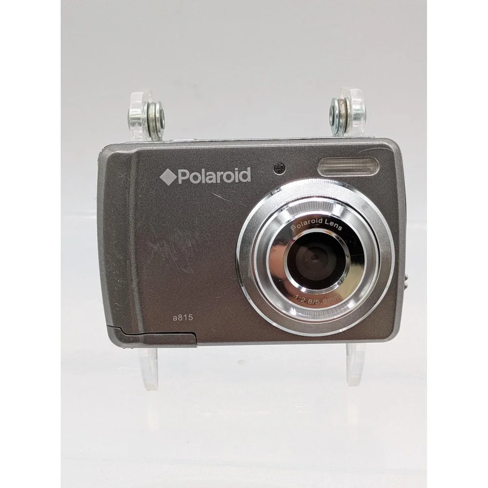 Polaroid A815 Digital Camera 15MP Silver Compact LCD AA SD Point Shoot Tested