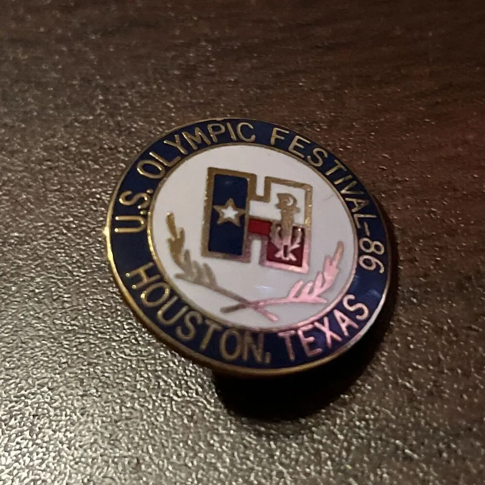 1986 U.S. Olympic‎ Festival Houston Texas Lapel Hat Pin