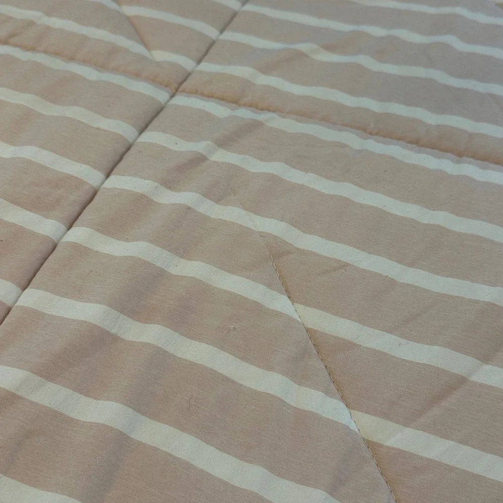 UGG Corey Reversible Full/Queen Comforter Pink/Cream‎ Stripe Sherpa Back
