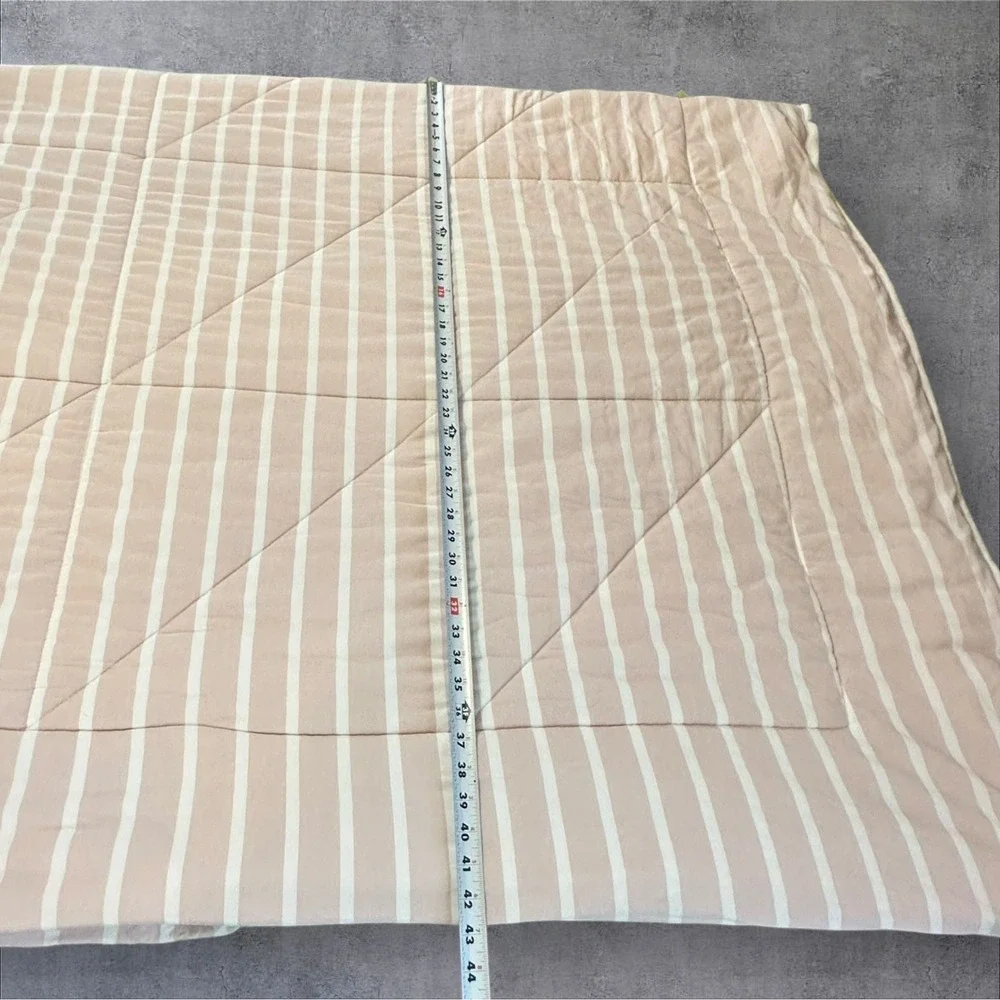 UGG Corey Reversible Full/Queen Comforter Pink/Cream‎ Stripe Sherpa Back