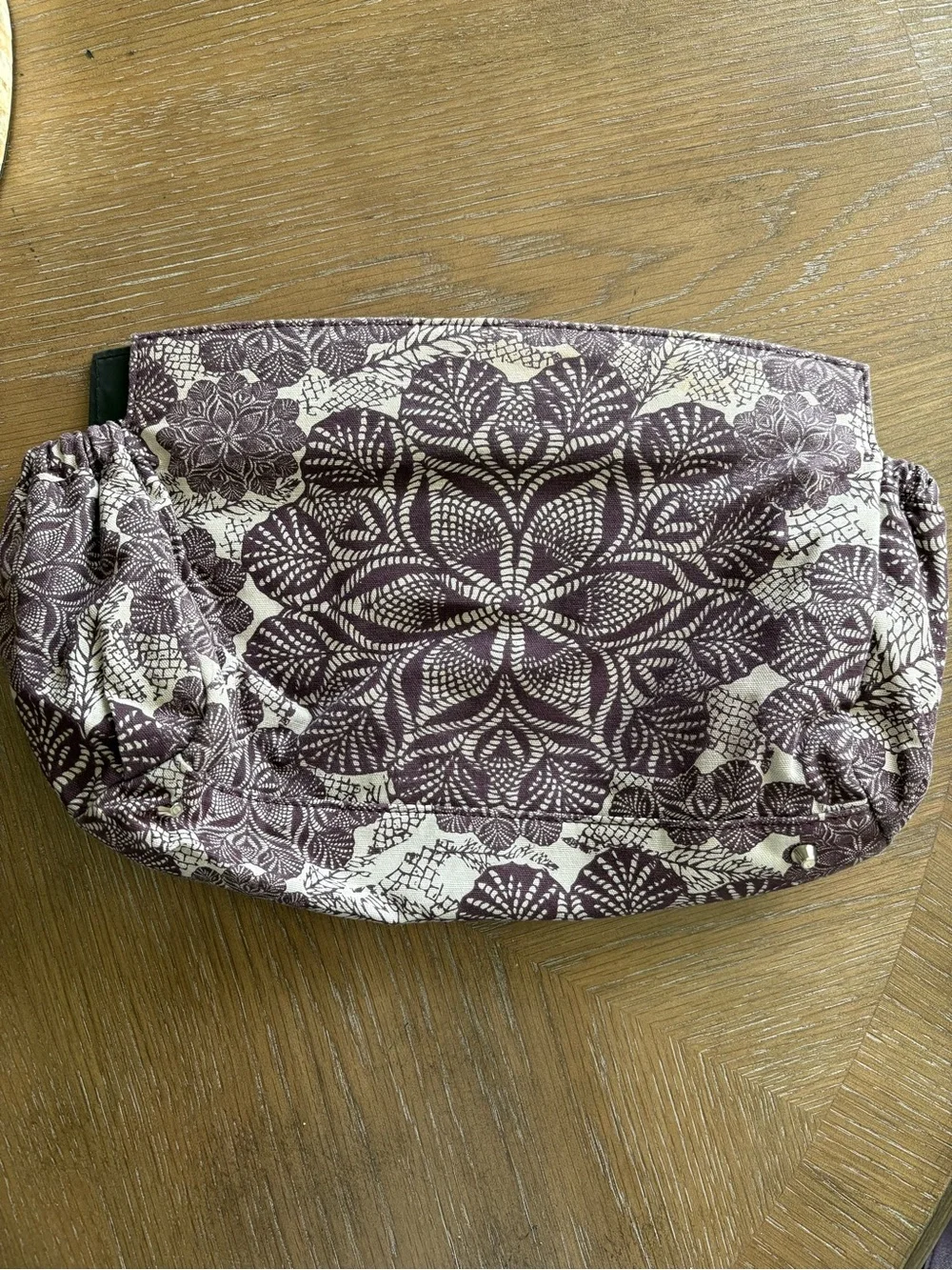 Miche Plum Floral Cosmetic Pouch with Stud Details