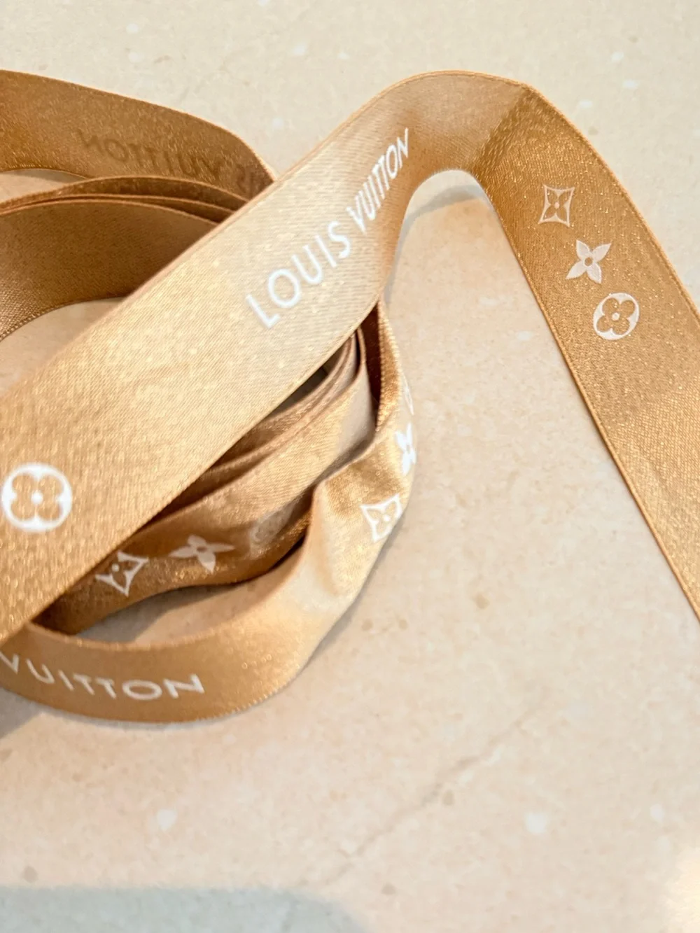 Louis Vuitton Gold Gift Ribbon  (53”)