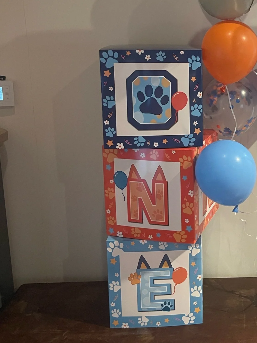Bluey Themed 1st Bday Decoration Boxes