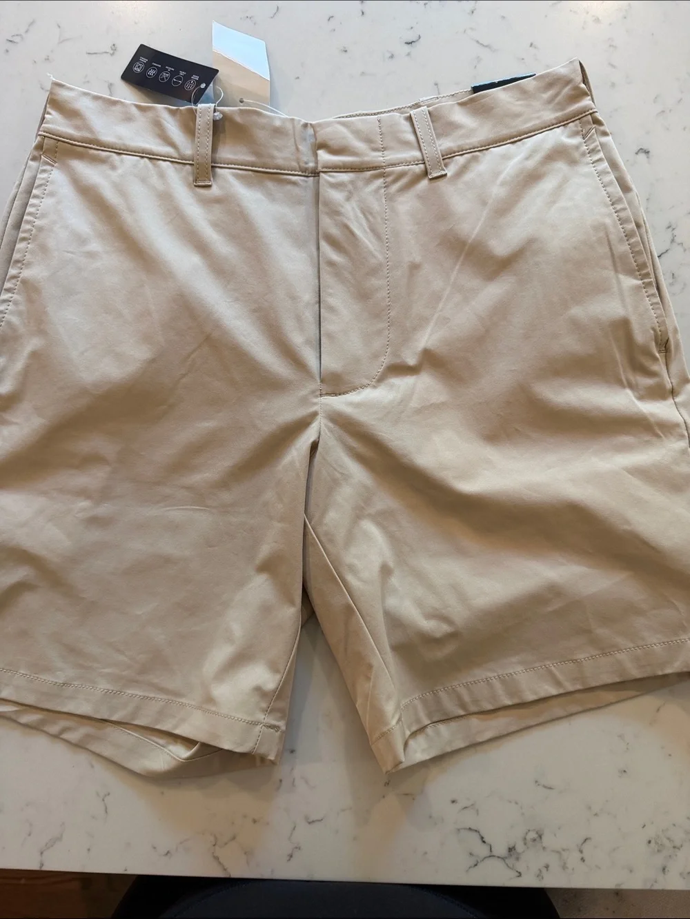 J. Crew Men's Flat Front Chino Shorts in Khaki