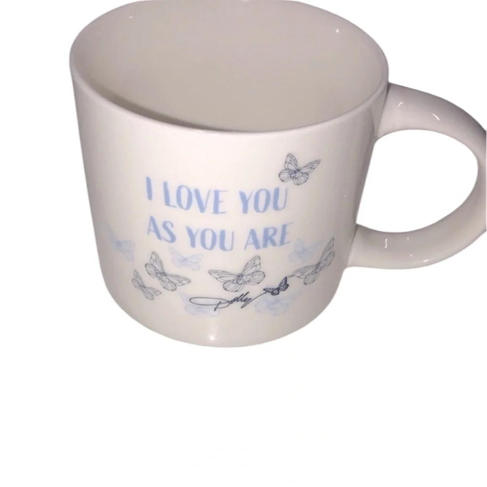 Dolly Parton butterfly coffee mug