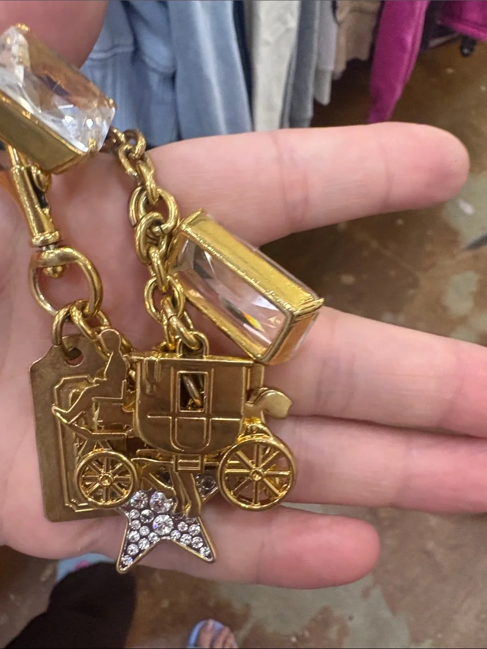 Coach Charm Bracelet Chunky VTG Gold coach charm