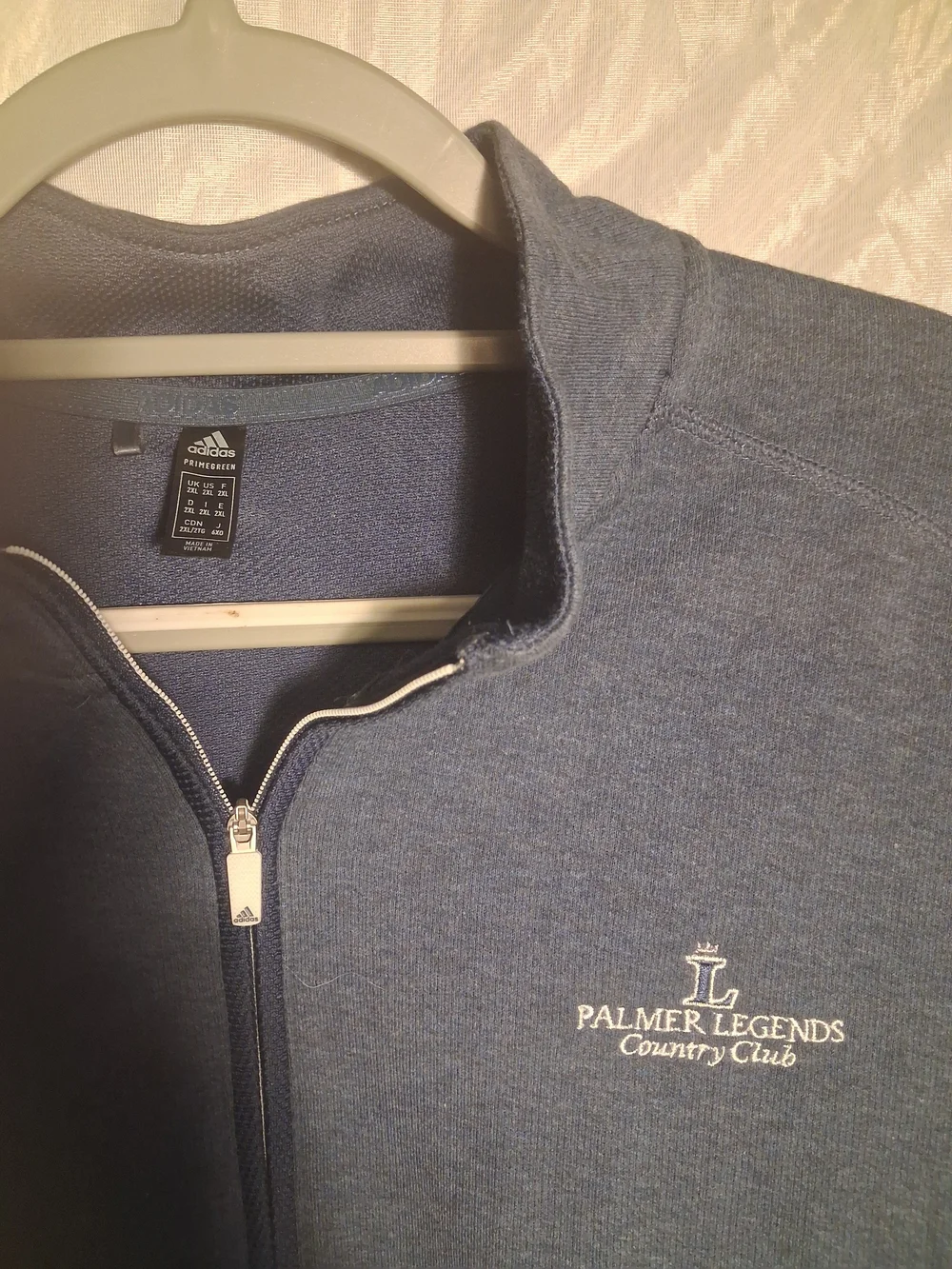 Adidas Palmer Legends Quarter-Zip Pullover - Heather Blue Mens 2XL
