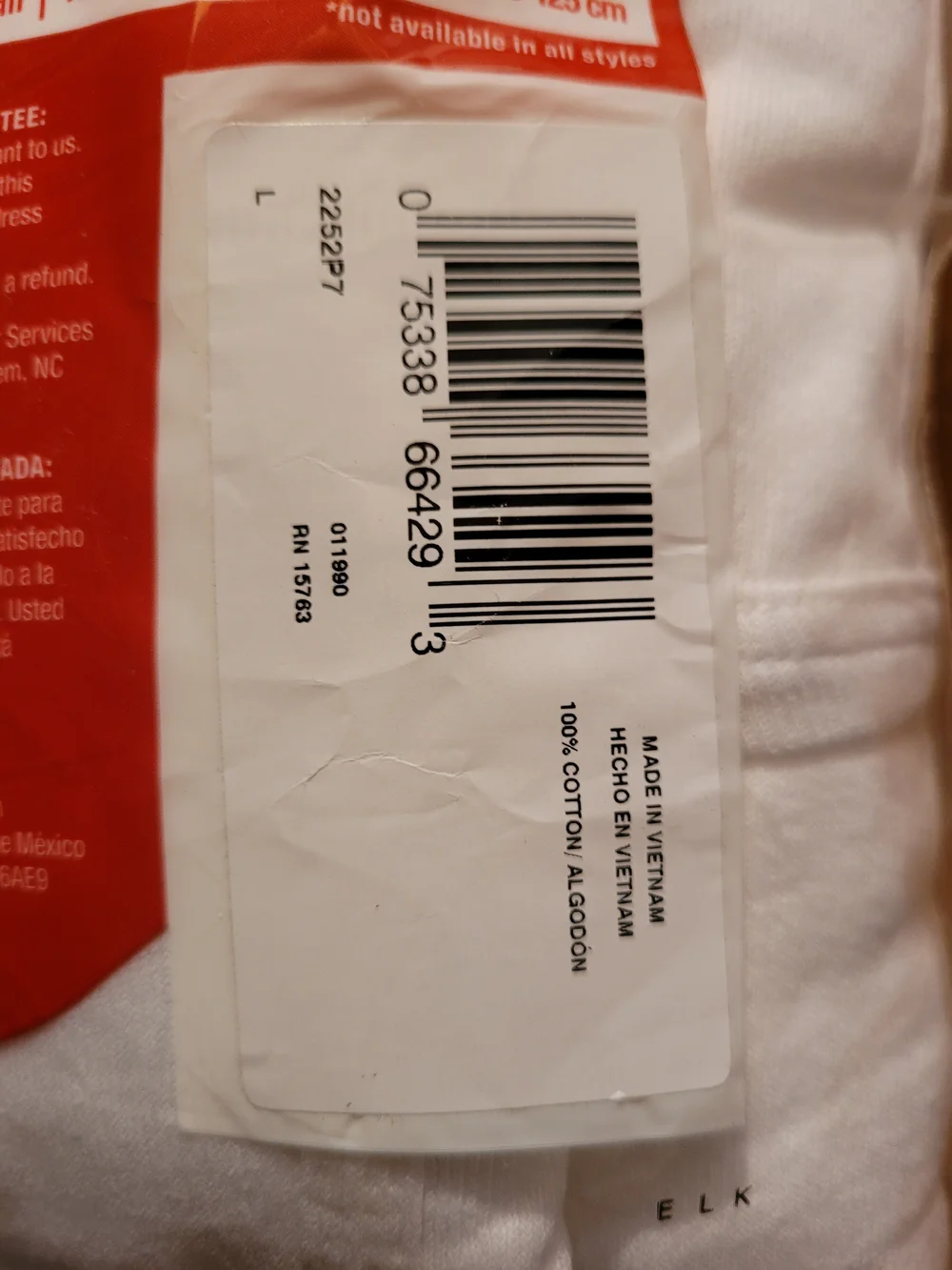 Hanes pairs white