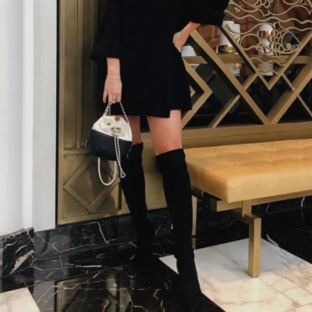 Adrienne Vittadini leather boots knee