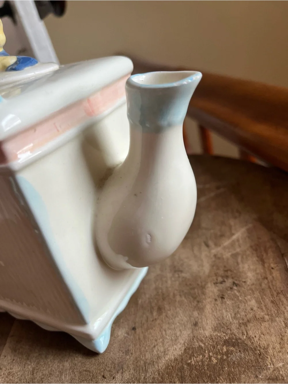 Ceramic Teapot with Playful Kitten - cat lovers teapot