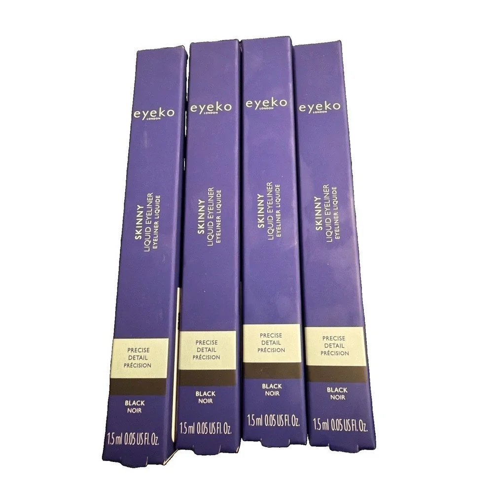 Eyeko Liquid Eyeliner 0.05 oz Black Precise Detail 4 Boxes Brand New