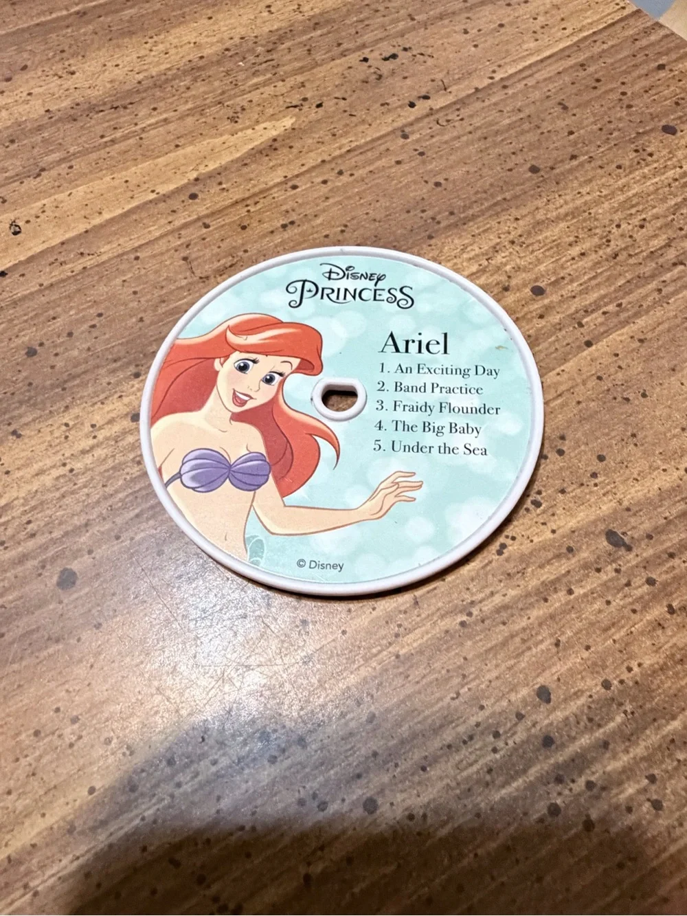 Disney Ariel CD Disc — Aqua, Purple & Red untested