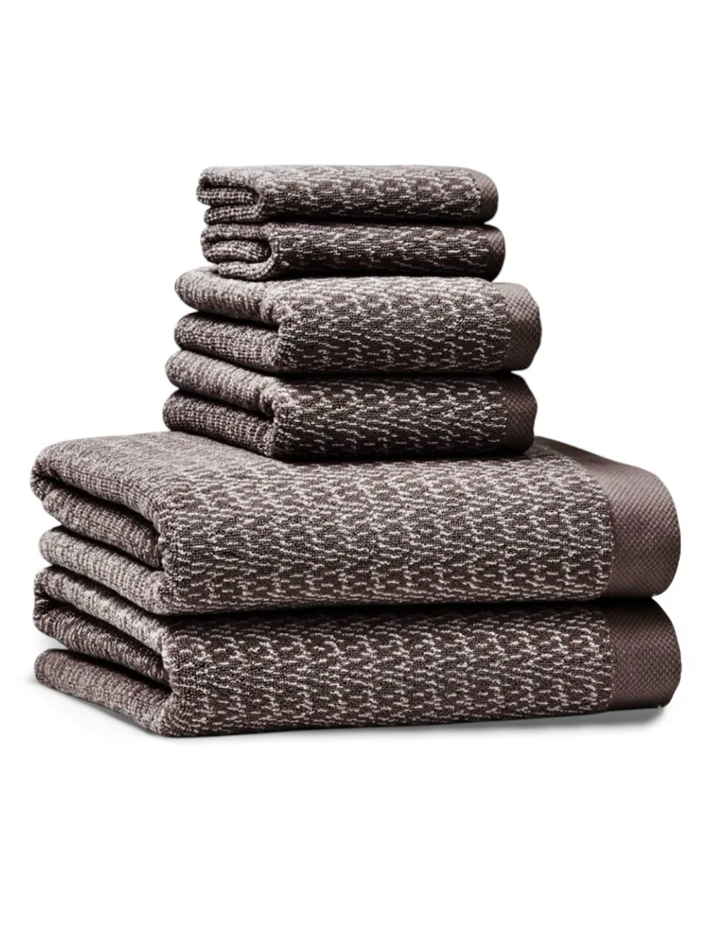Better Homes & Gardens Signature Soft Cotton Melange 6-pc Bath Towel Set Brown
