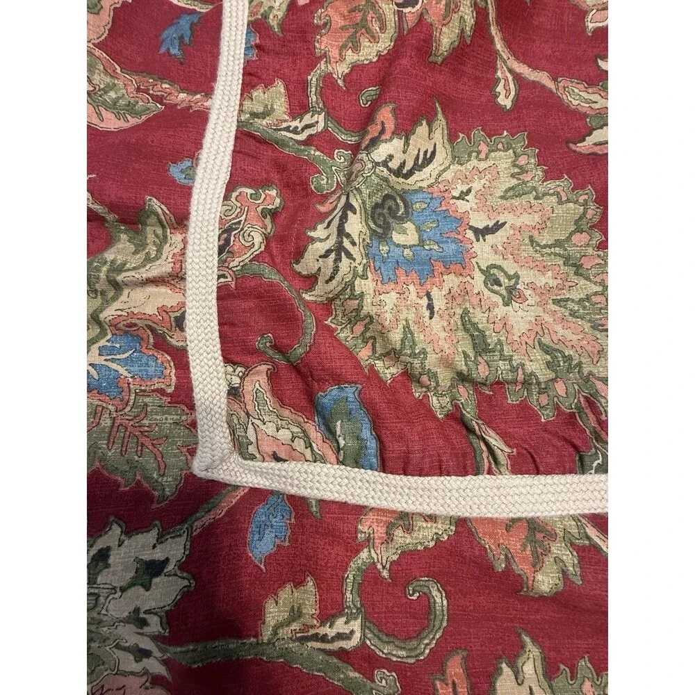 Chaps red floral jute
